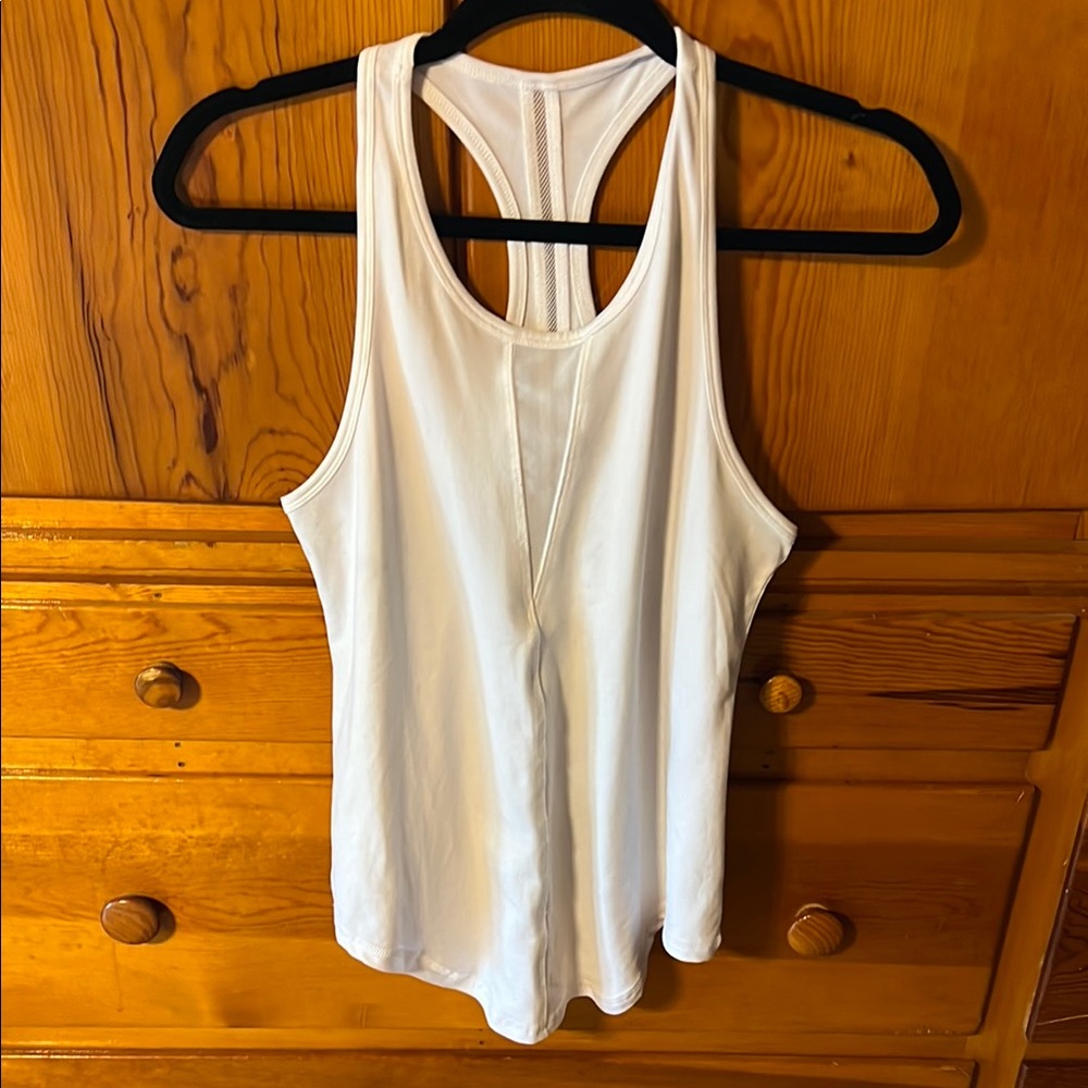 White effortless Tank Top - long